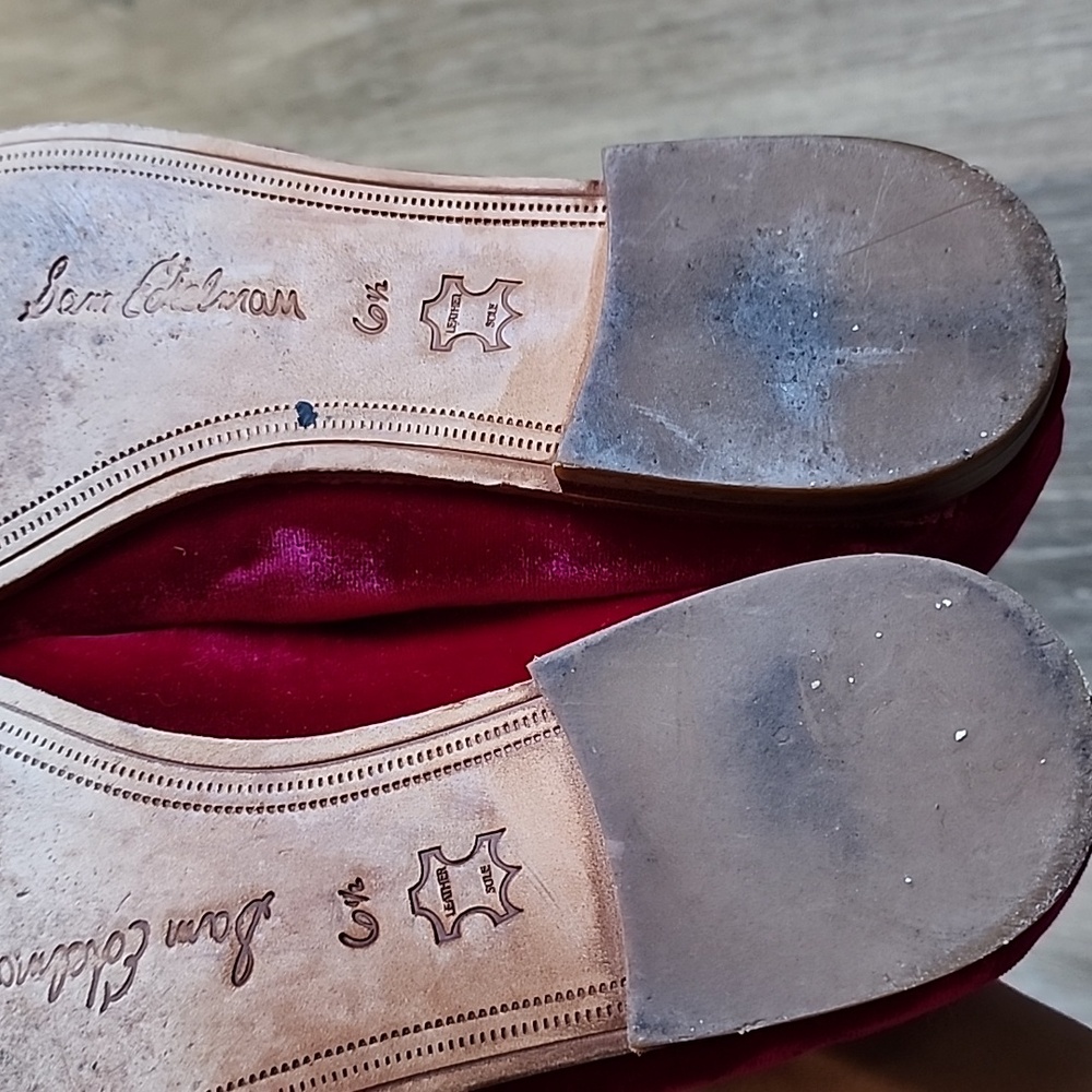 Sam Edelman Raspberry Velvet Loafers - Picture 10 of 12